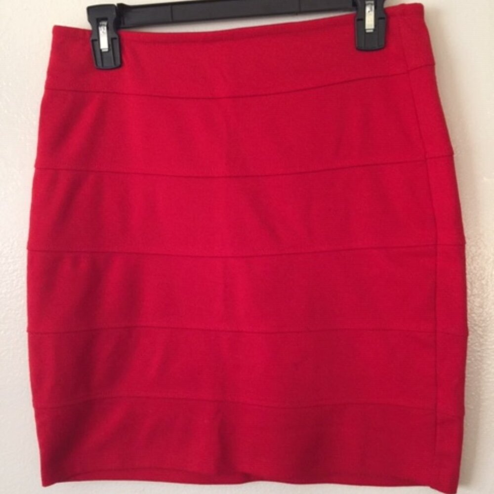 Red Pencil Mini skirt